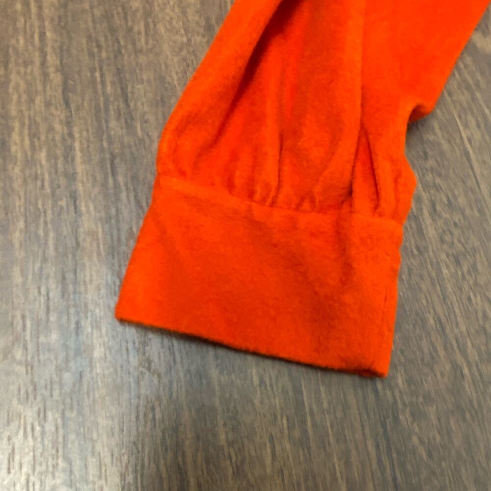 Vintage 2 Piece 60s 70s Retro Orange Tunic & Pants Set Medium - Picture 15 of 16